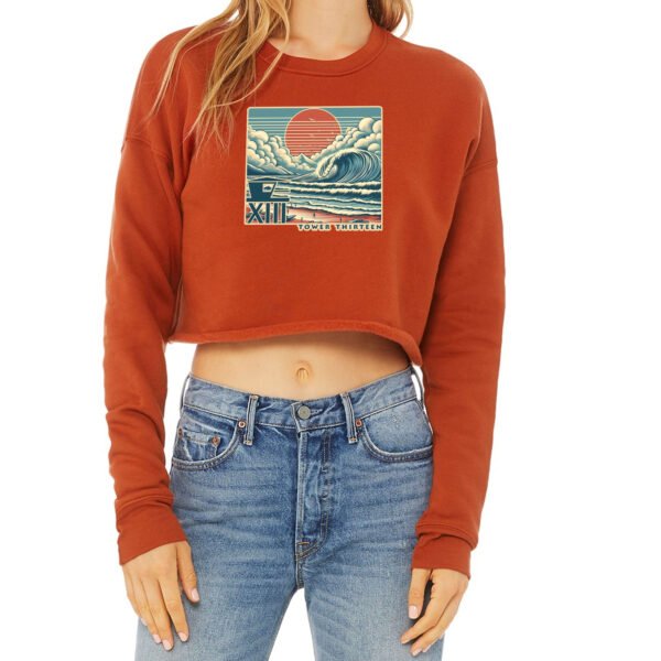 Retro Wave Cropsweat