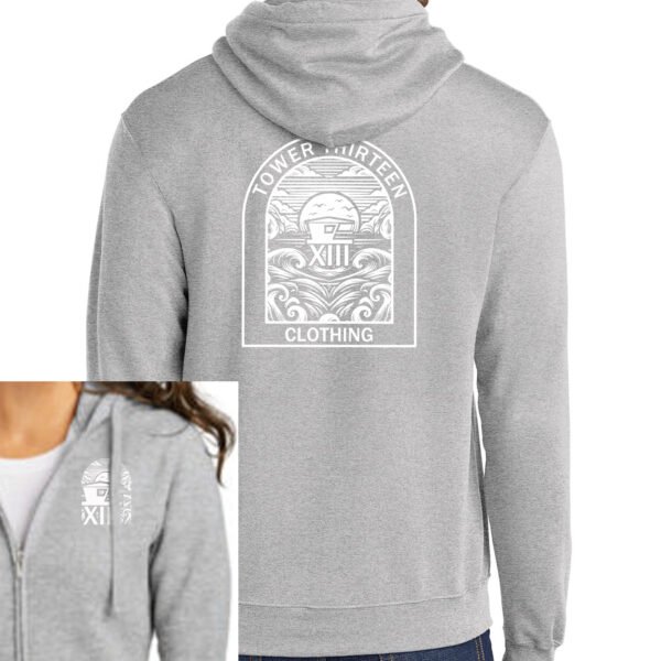 Sunset Tower Zipper Hoodie